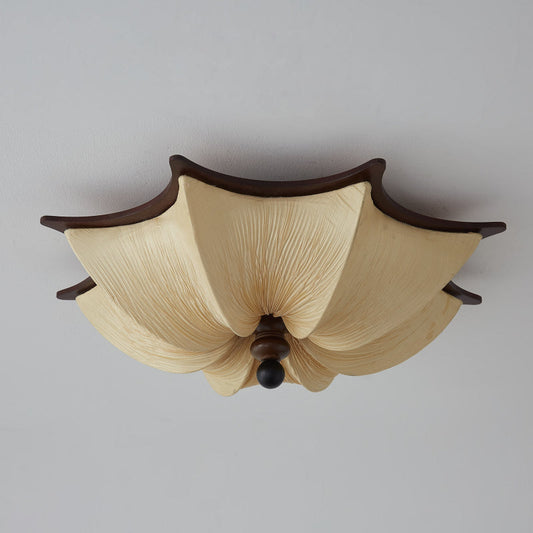 Kateo Flush Mount Ceiling Light – Elegant Fabric Shade with Soft Illumination 0