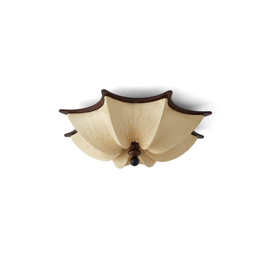 Kateo Flush Mount Ceiling Light – Elegant Fabric Shade with Soft Illumination 1