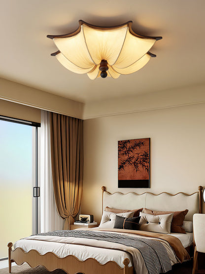 Kateo Flush Mount Ceiling Light – Elegant Fabric Shade with Soft Illumination 3