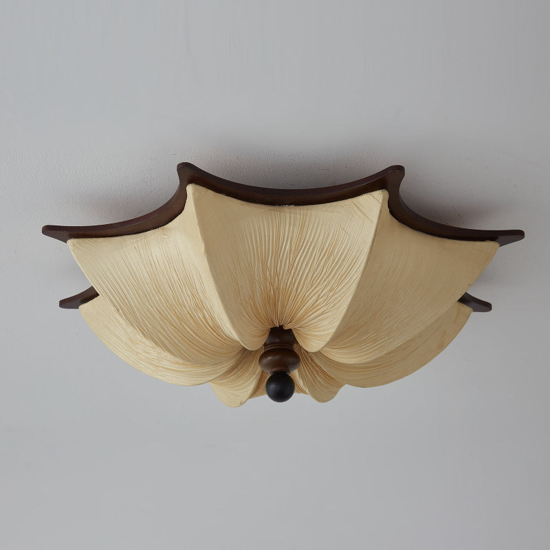 Kateo Flush Mount Ceiling Light – Elegant Fabric Shade with Soft Illumination 9