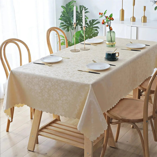 Kitinoy Rectangle Tablecloth – Durable Vinyl Cover for Elegant Dining 1