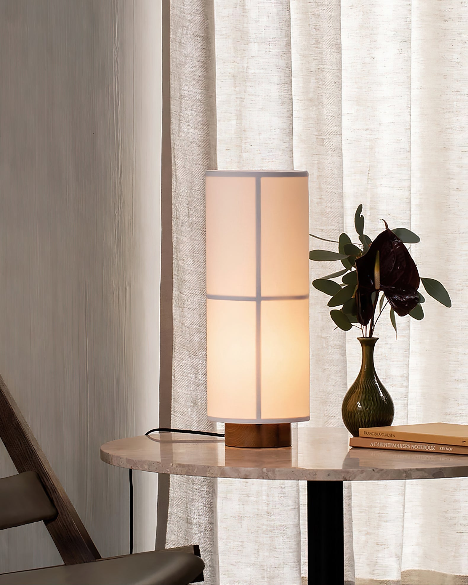 Kumo Linen Table Lamp – Elegant Light for Cozy Spaces 5