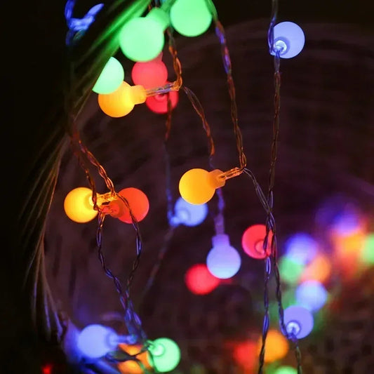 LED Ball Light Chain – Magical Ambiance for Outdoor Celebrations 0
