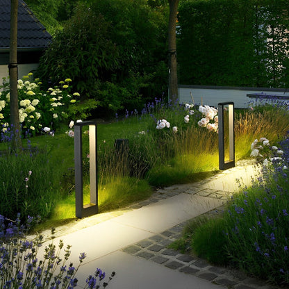 LED Bollard Light Rectangular Frame – Elegant Design for Outdoor Ambiance 5