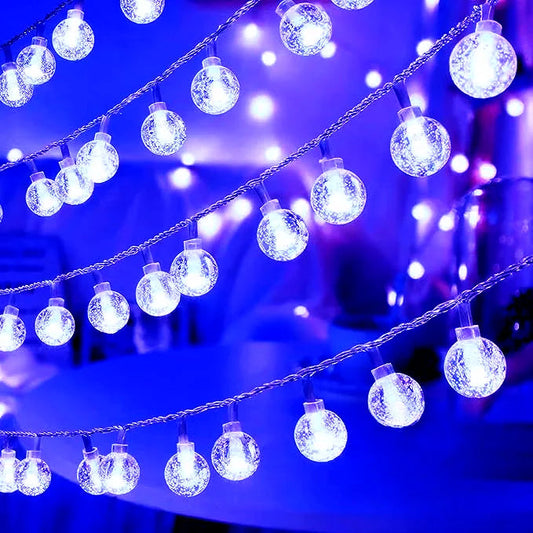 LED Bubble Ball Lights Chain – Enchanting Glow for Outdoor Celebrations 0