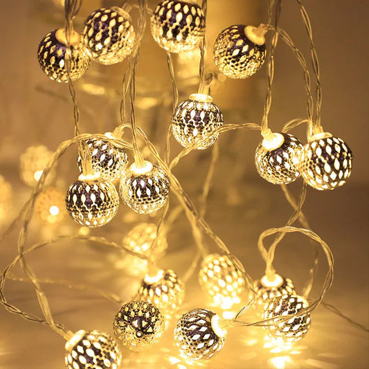 LED Christmas Lights With Moroccan Ball – Enchanting Glow for Holiday Cheer 0