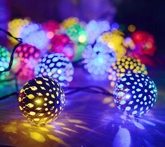 LED Christmas Lights With Moroccan Ball – Enchanting Glow for Holiday Cheer 1