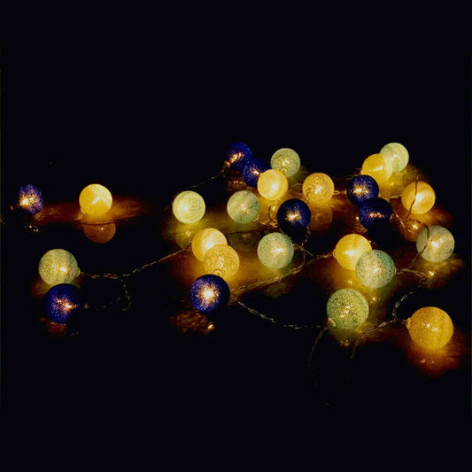 LED Cotton Thread Balls Light Chain – Cozy Ambiance for Charming Events 1