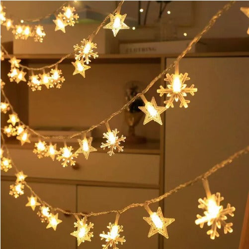 LED Fairy Lights Star & Snowflake – Charming Glow for Magical Moments 1
