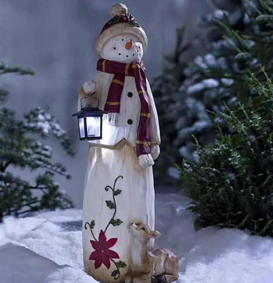 LED Light Snowman Ornament – Enchant Your Garden with Festive Glow 0