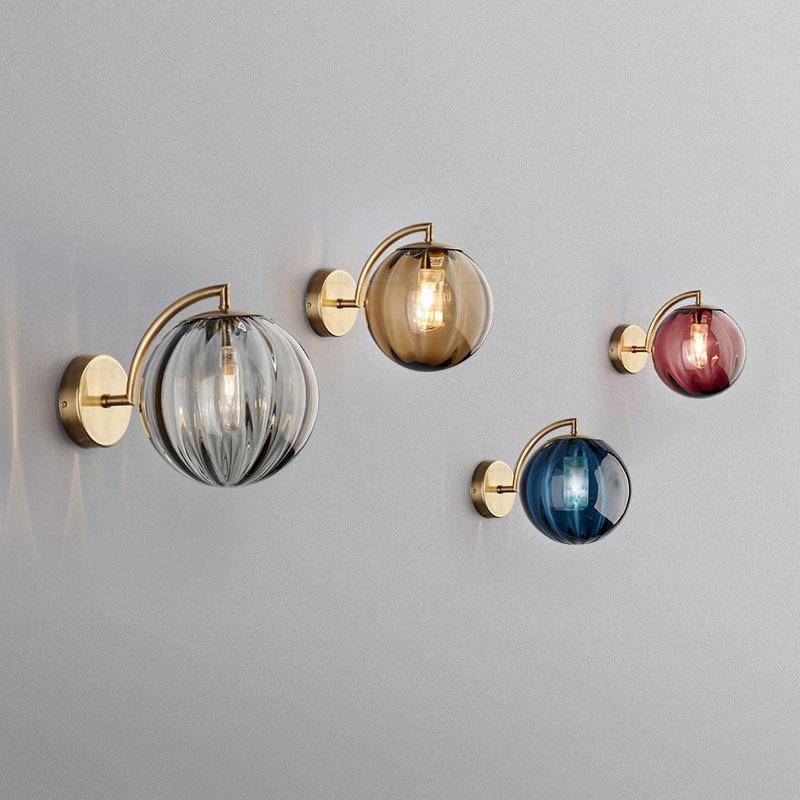 LED Wall Light With Smoked Glass Ball – Sophisticated Design for Elegant Settings 3