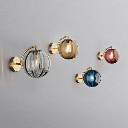LED Wall Light With Smoked Glass Ball – Sophisticated Design for Elegant Settings 3