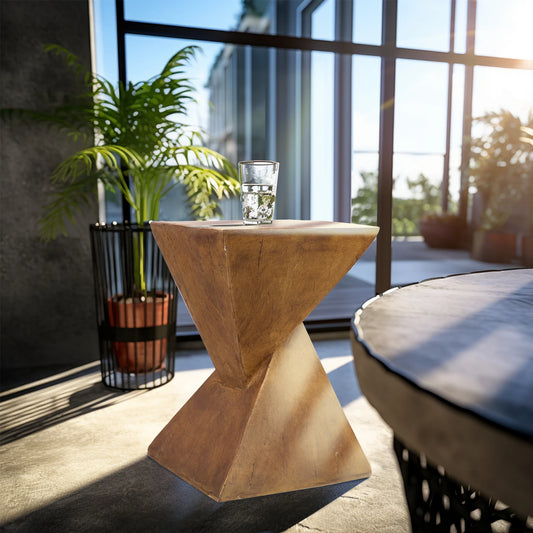 Lightweight Concrete Side Table – Unique Accent for Indoor and Outdoor Spaces 0
