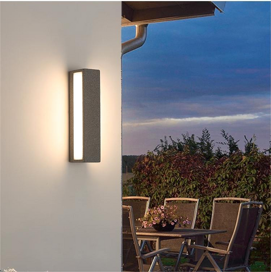 Luminor Minimalistic Outdoor Wall Lamp – Stylish Up Down Lighting for Modern Spaces 1