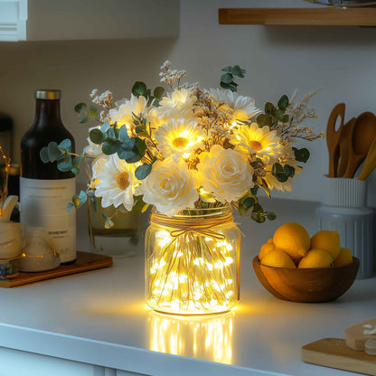 Luminous Bouquet – Glowing Arrangement of Artificial Flowers for Cozy Ambiance 2