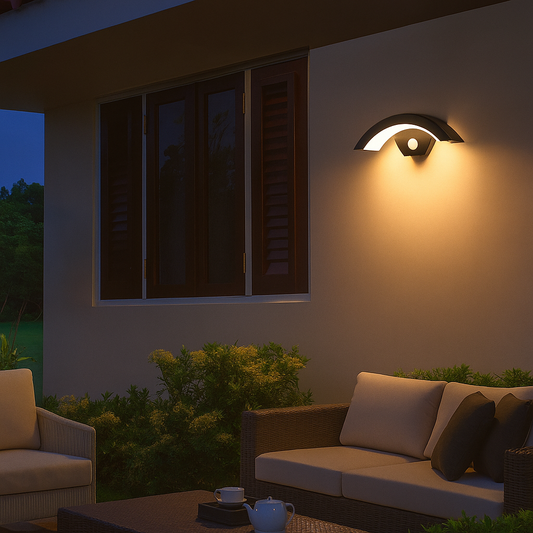 Luna Outdoor Wall Light – Stylish Security with Motion Detection 0