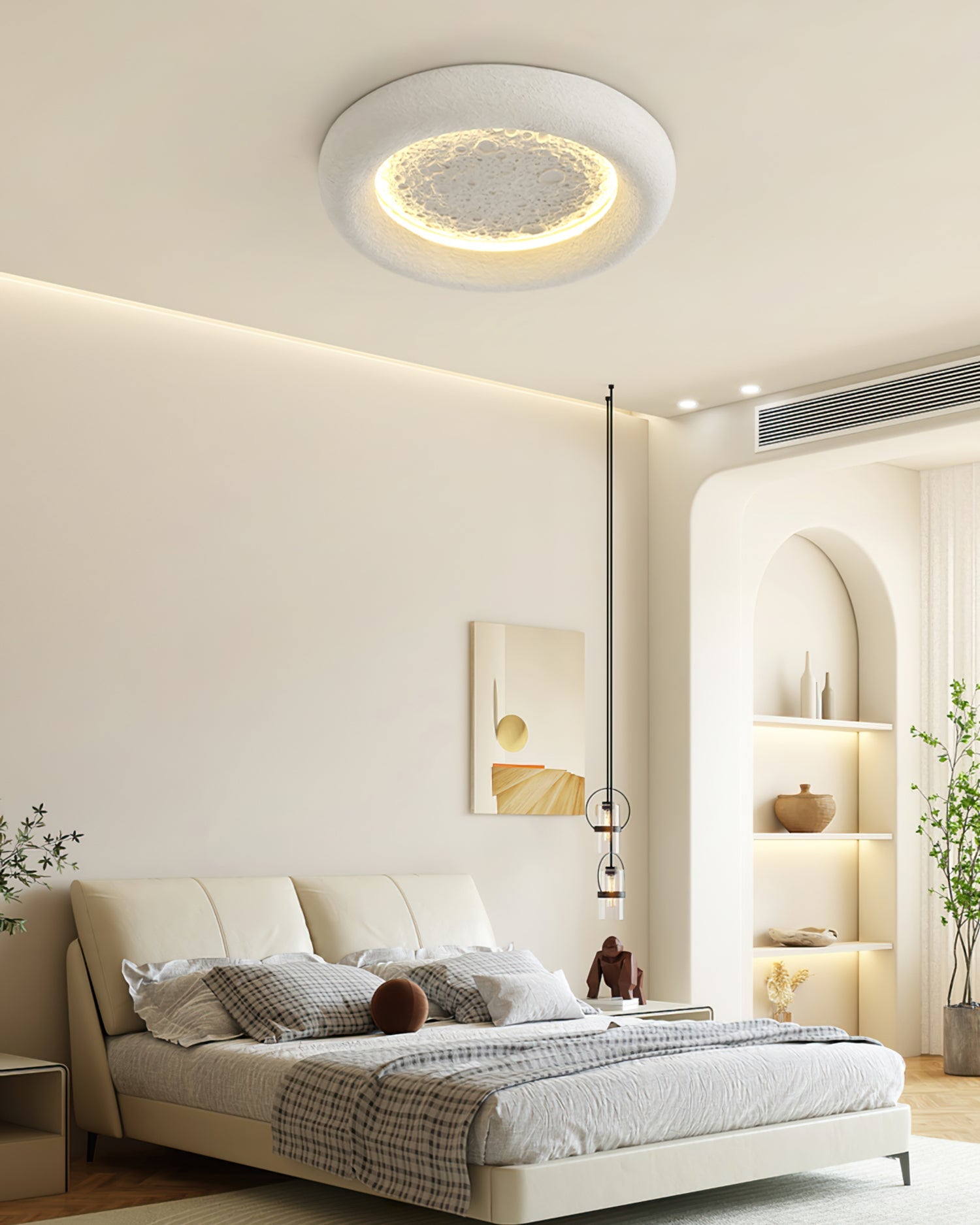 Lunar Glow Ceiling Lamp – Serene Illumination for Tranquil Spaces 8