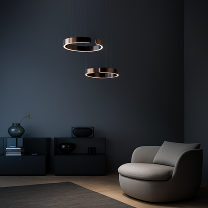 LuxeNova Black Pendant Light – Sleek Design with Warm Ambiance 3