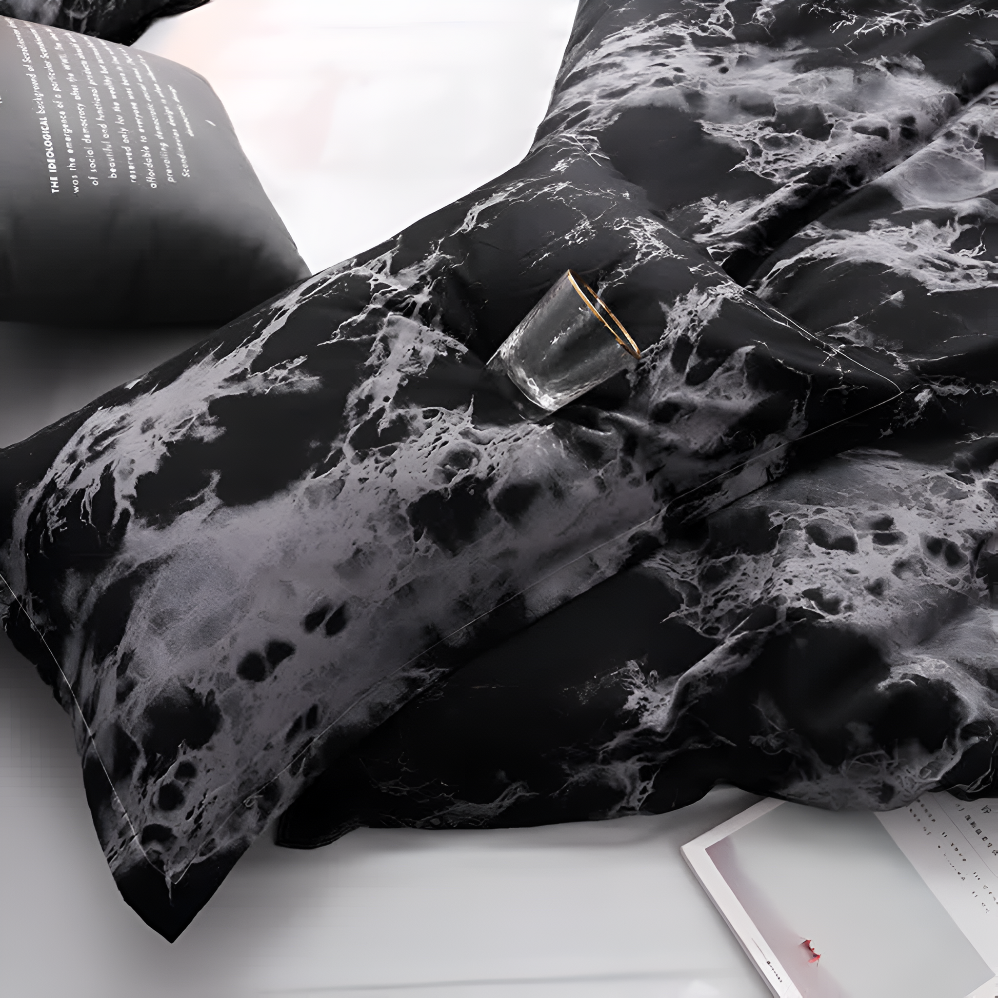Luxury Black Marble Duvet Cover Set – Transform Your Bedroom With Chic Elegance 3