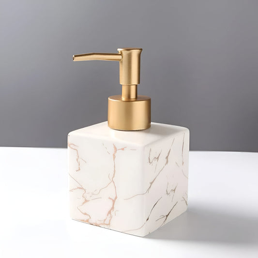 **Marble Soap Dispenser Matte Gold** – Timeless Elegance for Your Space 0