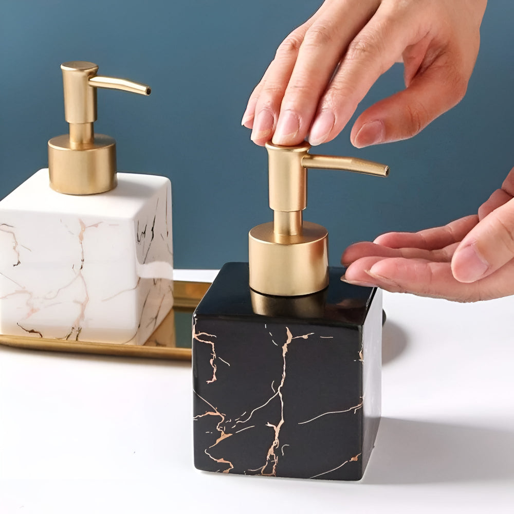 **Marble Soap Dispenser Matte Gold** – Timeless Elegance for Your Space 1