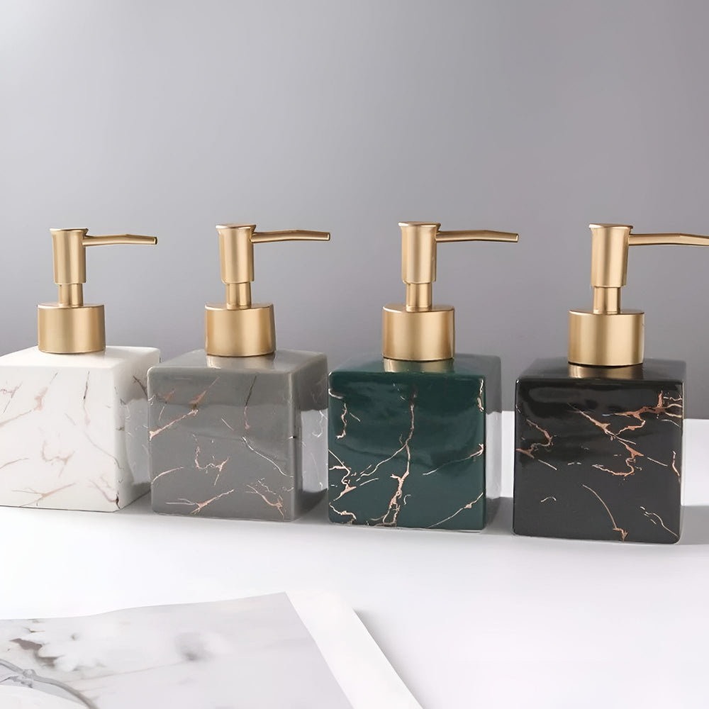**Marble Soap Dispenser Matte Gold** – Timeless Elegance for Your Space 3