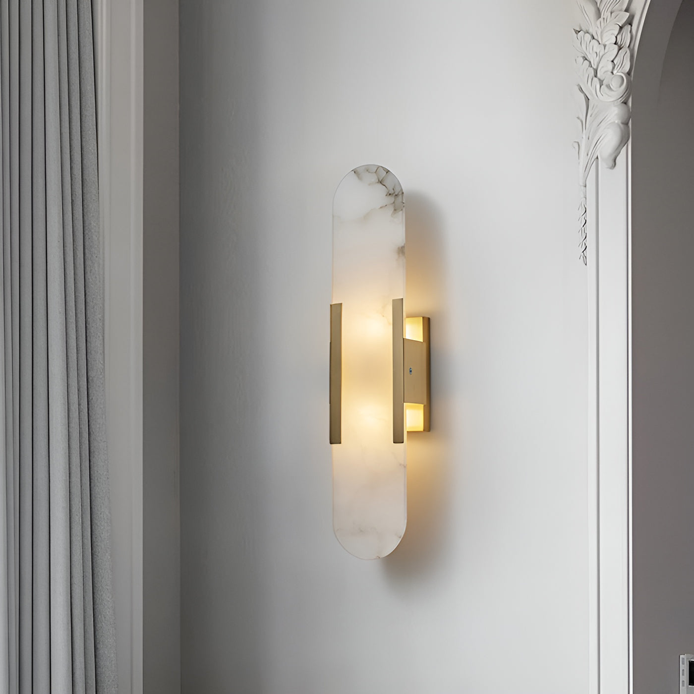 Melange Elongated Alabaster Wall Lamp – Elegant Sconce Lighting for Timeless Ambiance 2