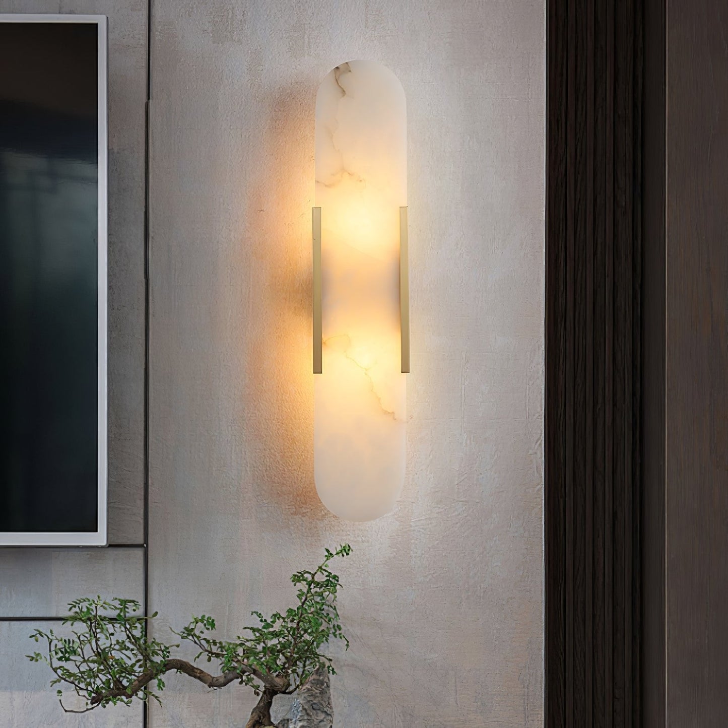 Melange Elongated Alabaster Wall Lamp – Elegant Sconce Lighting for Timeless Ambiance 3