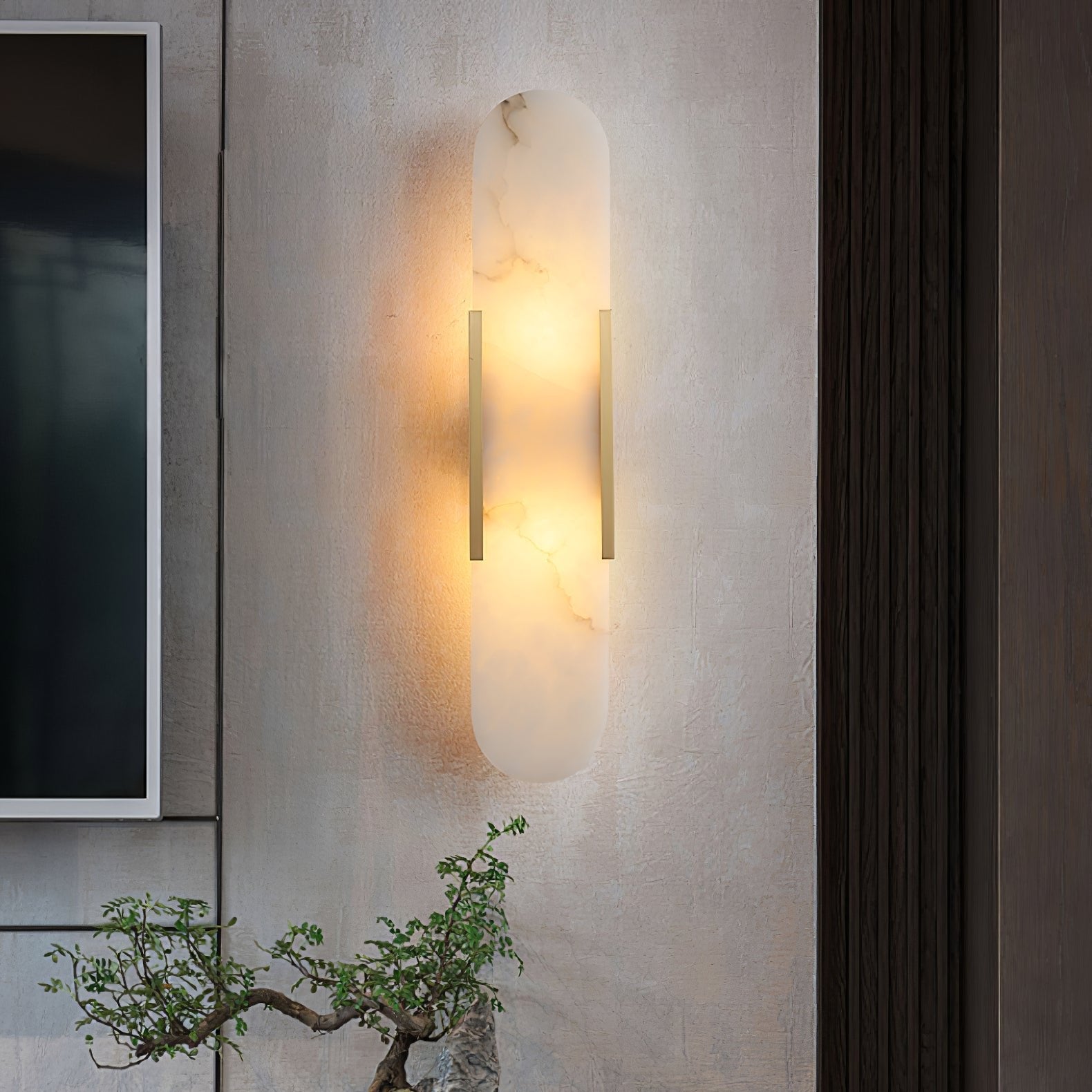 Melange Elongated Alabaster Wall Lamp – Elegant Sconce Lighting for Timeless Ambiance 3