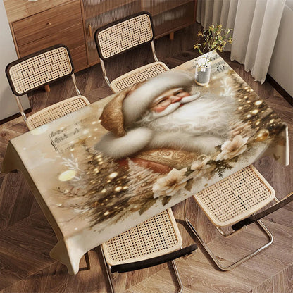 Merry Christmas Pattern Tablecloth – Joyful Décor for Festive Gatherings 6