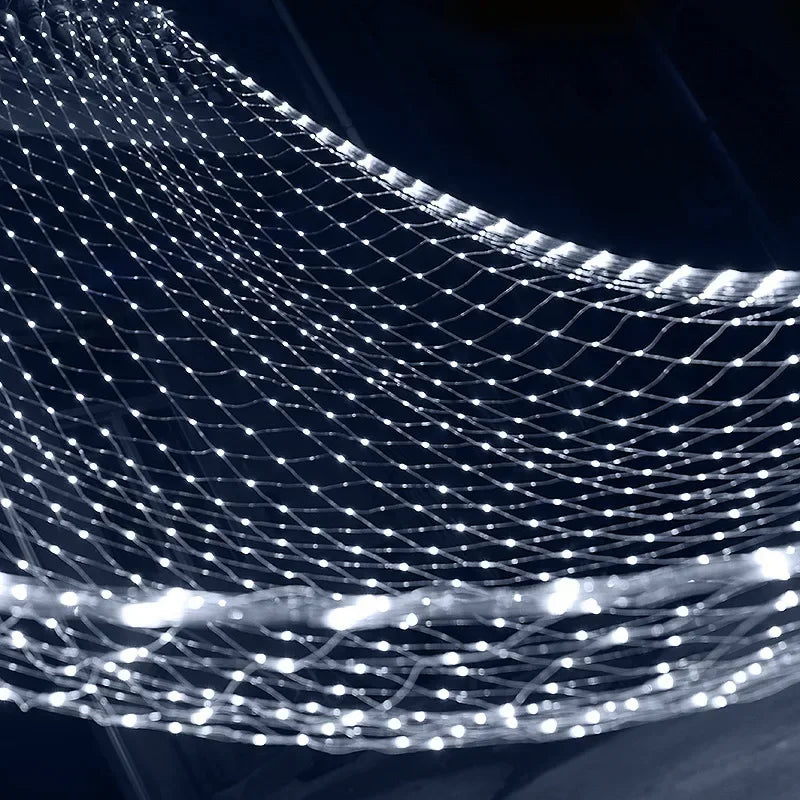 Mesh-Shaped LED Christmas Lights – Create Magical Winter Wonderland with Bright Illumination 0