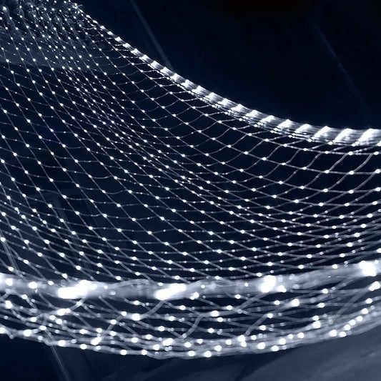 Mesh-Shaped LED Christmas Lights – Create Magical Winter Wonderland with Bright Illumination 0