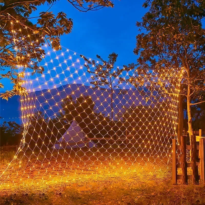 Mesh-Shaped LED Christmas Lights – Create Magical Winter Wonderland with Bright Illumination 3
