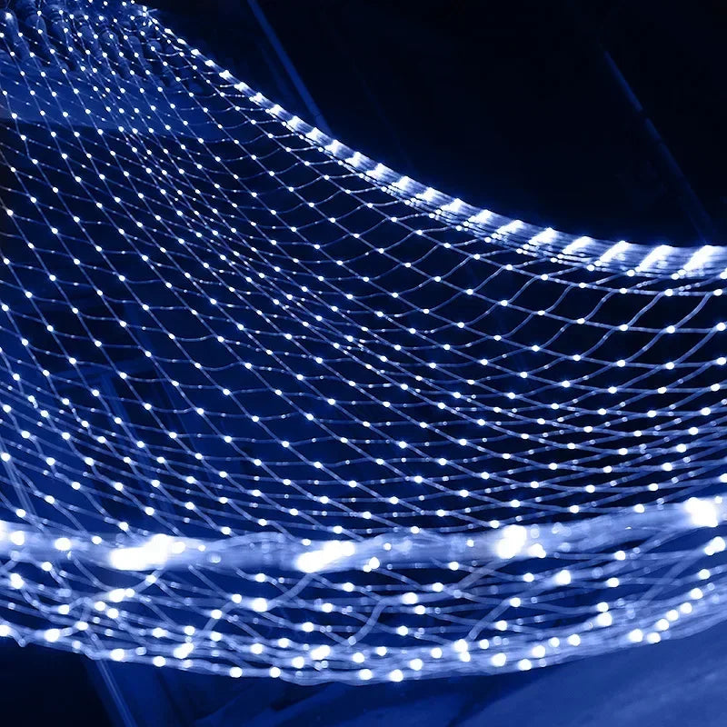 Mesh-Shaped LED Christmas Lights – Create Magical Winter Wonderland with Bright Illumination 4
