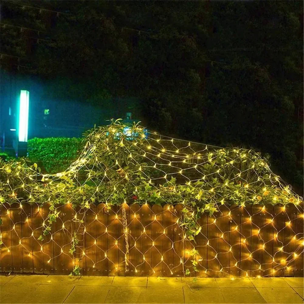 Mesh-Shaped LED Christmas Lights – Create Magical Winter Wonderland with Bright Illumination 6