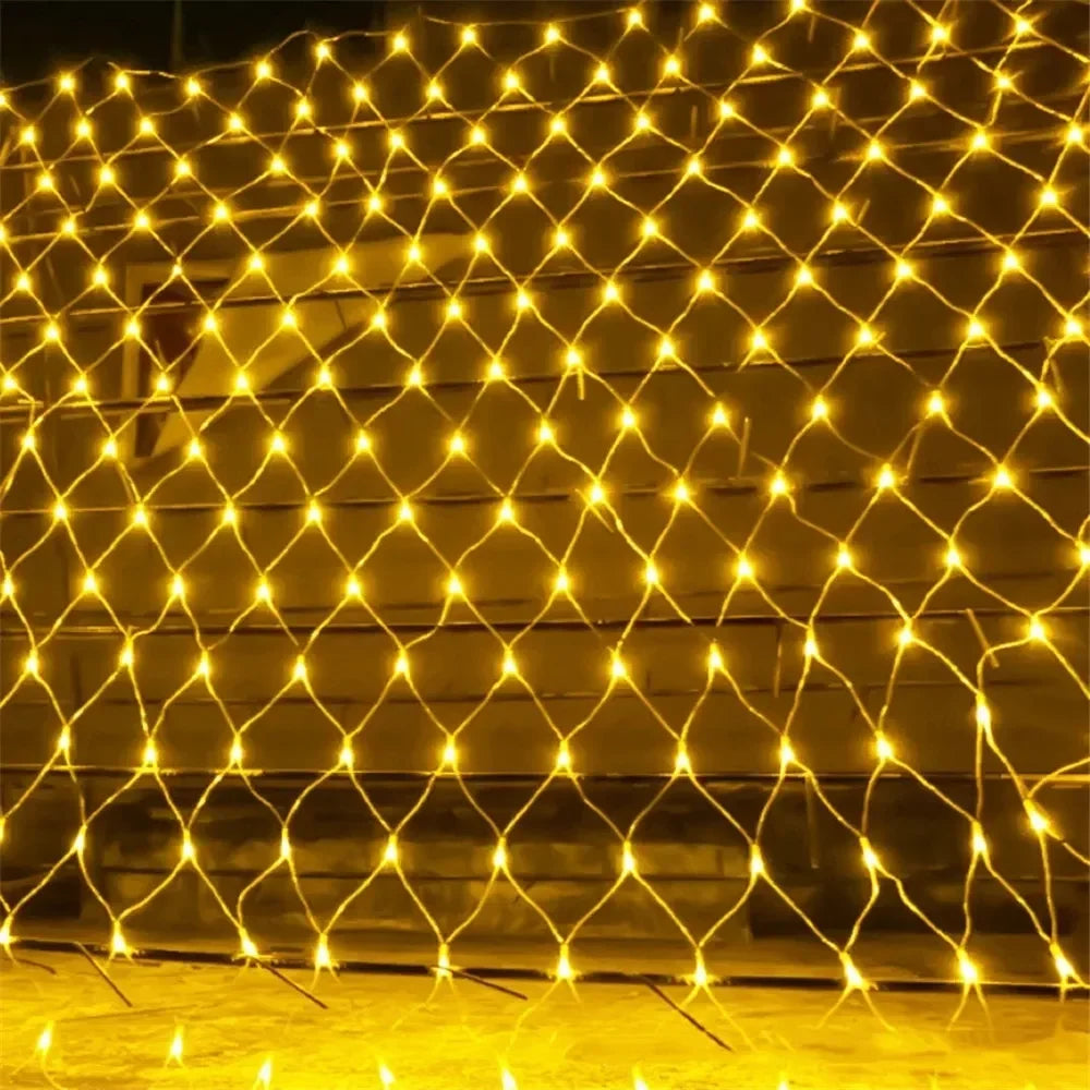 Mesh-Shaped LED Christmas Lights – Create Magical Winter Wonderland with Bright Illumination 7