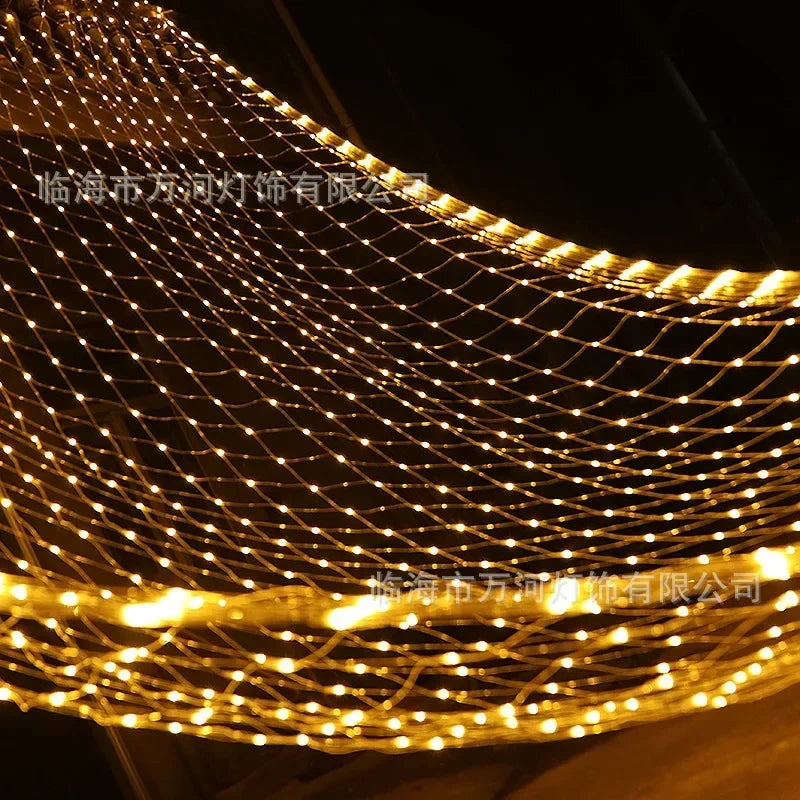 Mesh-Shaped LED Christmas Lights – Create Magical Winter Wonderland with Bright Illumination 8