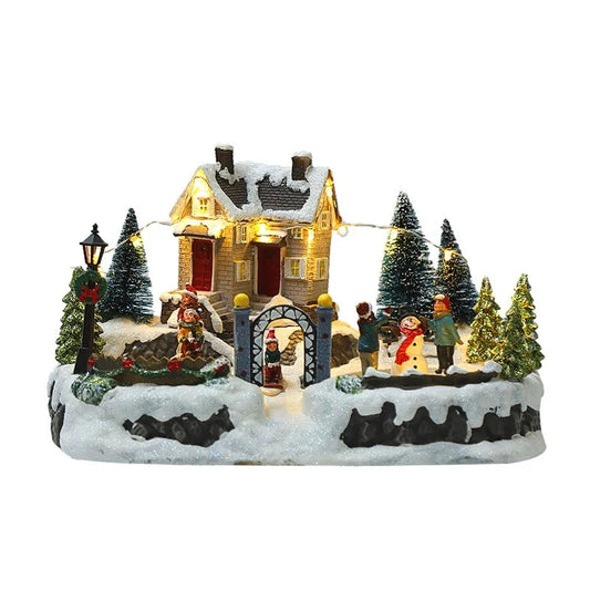 Miniature House Christmas Decoration – Enchanting Light for Festive Cheer 0