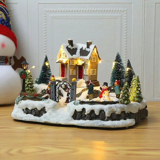 Miniature House Christmas Decoration – Enchanting Light for Festive Cheer 1