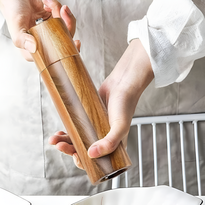 Minimalist Wooden Salt And Pepper Grinders – Perfect Blend Of Style And Functionality 0