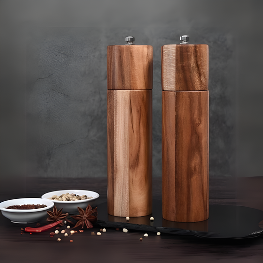 Minimalist Wooden Salt And Pepper Grinders – Perfect Blend Of Style And Functionality 1