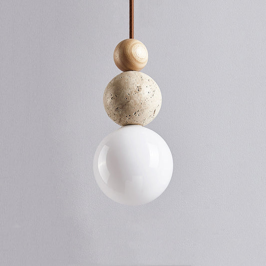 Modern Travertine Wabi-Sabi Pendant Lamp – Elegant Lighting for Cozy Gatherings 1