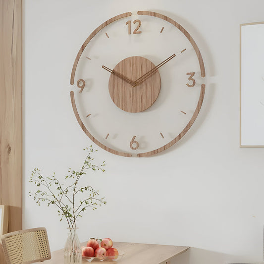 Modern Wall Clock Natural Wood – Timeless Elegance for Serene Spaces 1