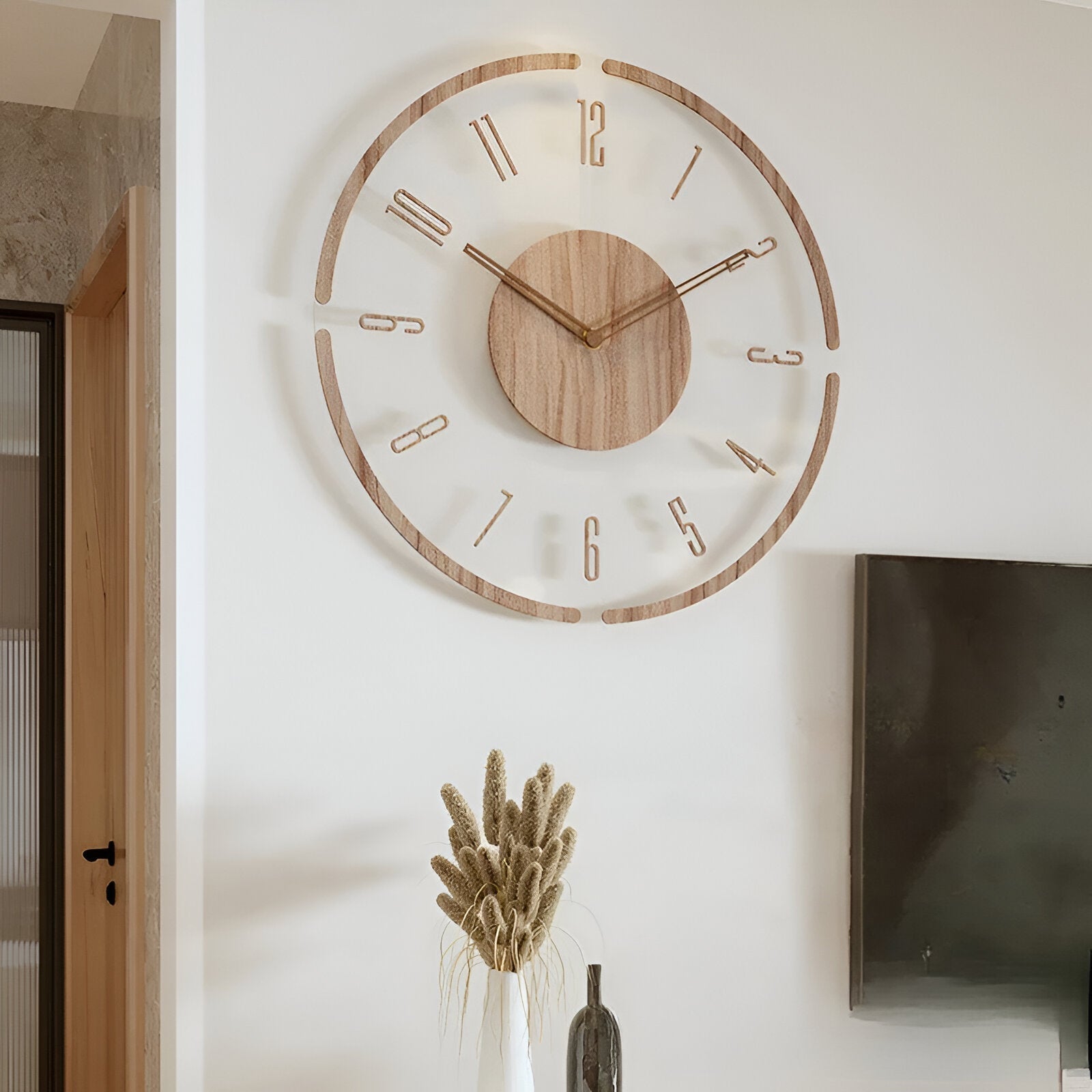 Modern Wall Clock Natural Wood – Timeless Elegance for Serene Spaces 3