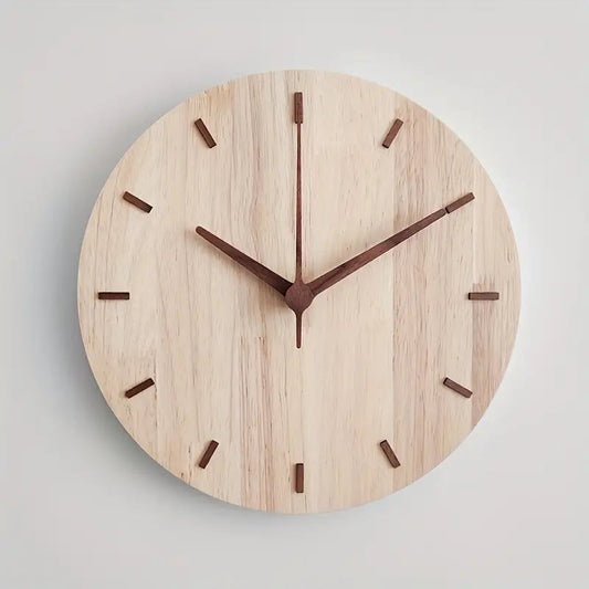 Modern Walnut Wood Wall Clock – Embrace Timeless Scandinavian Design 1