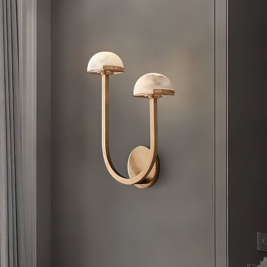 Mushroom Wall Lamp Alabaster Design – Serene Illumination for Modern Spaces 1