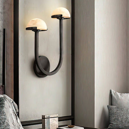 Mushroom Wall Lamp Alabaster Design – Serene Illumination for Modern Spaces 2