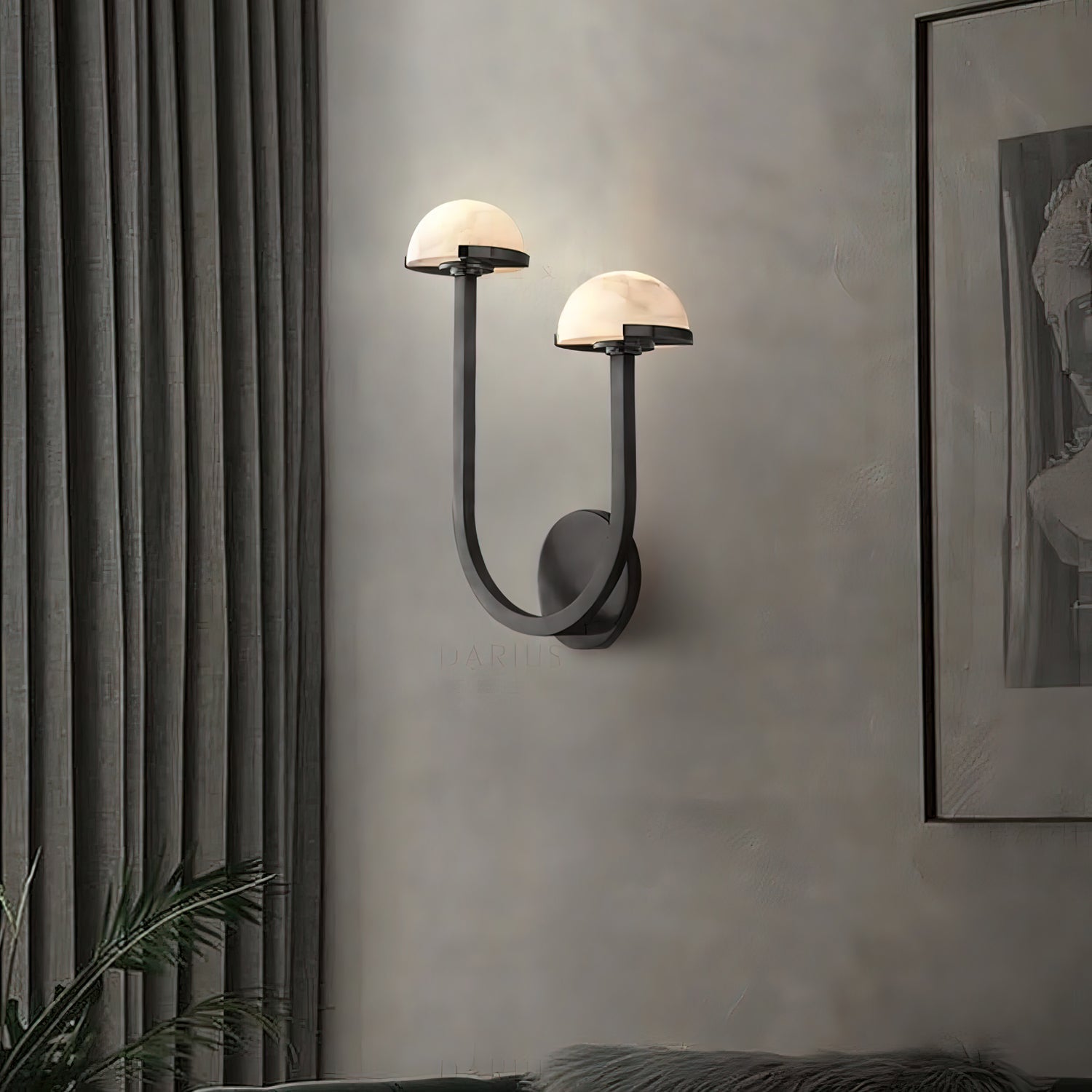 Mushroom Wall Lamp Alabaster Design – Serene Illumination for Modern Spaces 6
