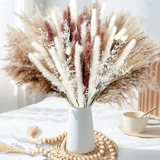 Natural Dried Pampas Grass Bouquet – Chic Floral Accent for Elegant Spaces 1