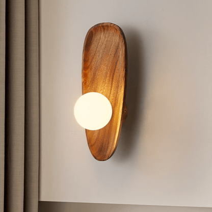 Natural Wooden Wall Lamp – Cozy Illumination for Any Room 0